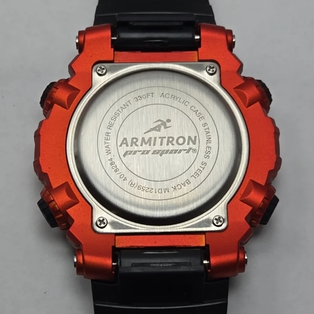 Mens Armitron Sport Digital Chronograph Watch Works Month Day Date Alarm